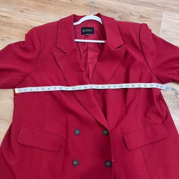 ELOQUII Women’s Double Breasted Red Blazer Size 24 - Picture 8 of 8